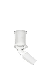 TAG - Clear Quartz Angle Adapter for Bongs - Male to Female Joint Side View
