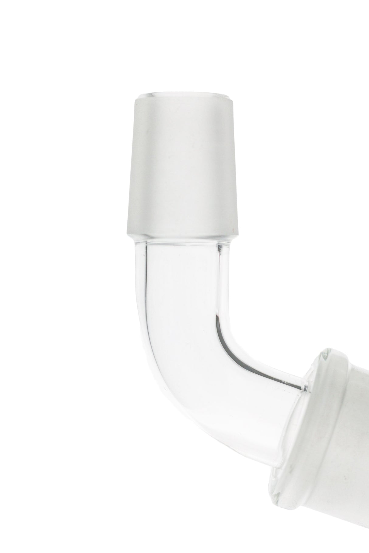 TAG - Quartz Angle Adapter for Bongs, Male-Female Joint, Close-up Side View on White Background