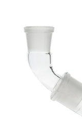 TAG Quartz Angle Adapter for Bongs - Clear Male-Female Joint Side View
