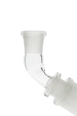 TAG Quartz Angle Adapter for Bongs - Clear, Side View on White Background