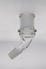 TAG - Clear Quartz Angle Adapter for Bongs - Male to Female Joint - Side View