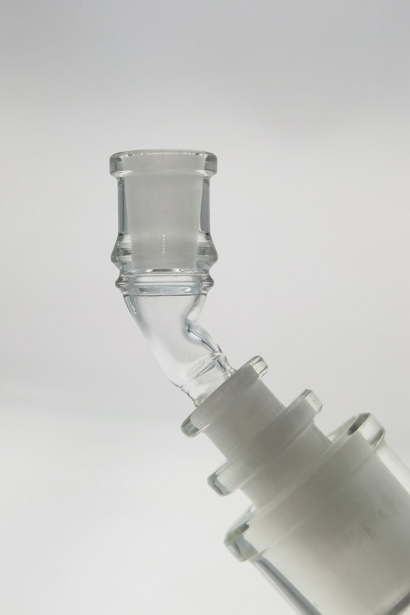 TAG Quartz Angle Adapter for Bongs, Male to Female Joint, Side View on White Background