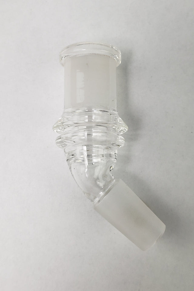 TAG - Clear Quartz Angle Adapter for Bongs, Multiple Angles, Male to Female Joint
