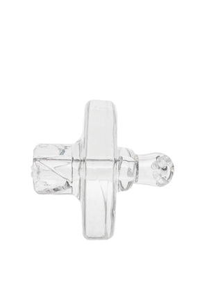 TAG Quartz 3 Hole Banger Carb Cap, Clear Variant, Front View, for Dab Rigs up to 26MM