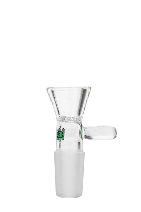 TAG Rasta Color Glass Bong Bowl with Built-In Screen and Handle, Front View