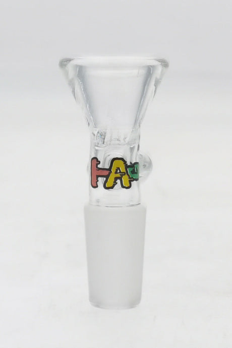TAG Rasta Colored Built In Screen Slide with Handle for Bongs, Front View