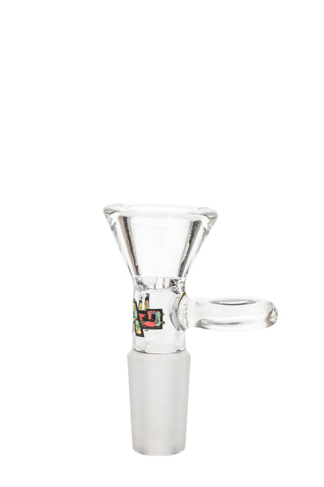 TAG Rasta Colored Glass Bong Bowl with Built-In Screen and Handle, Side View