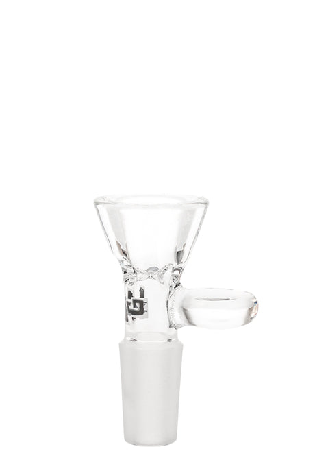 Thick Ass Glass Rasta Tie Dye Bong Slide with Handle and Built-In Screen, 14mm, Front View