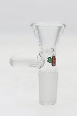 TAG Rasta Colored Screen Slide with Handle for Bongs, 14mm Joint - Side View