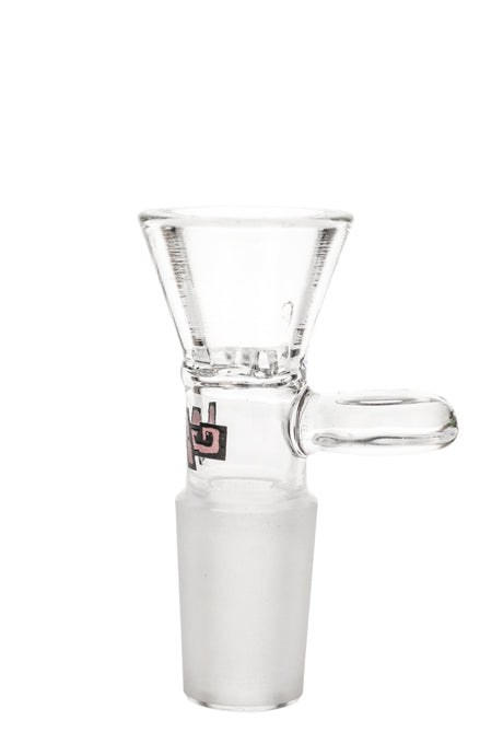 TAG Rasta Colored Bong Bowl with Built-In Screen and Handle, Front View on White Background
