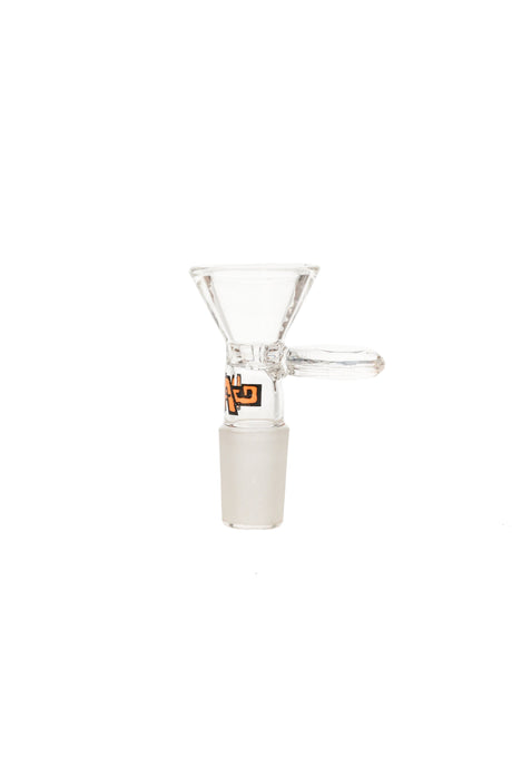 Thick Ass Glass - Rasta Tie Dye Screen Slide with Handle, 14mm Joint - Front View