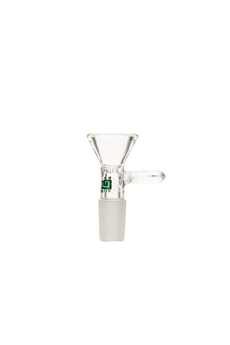 Thick Ass Glass Rasta Tie Dye Bong Slide with Screen & Handle, Front View on White Background
