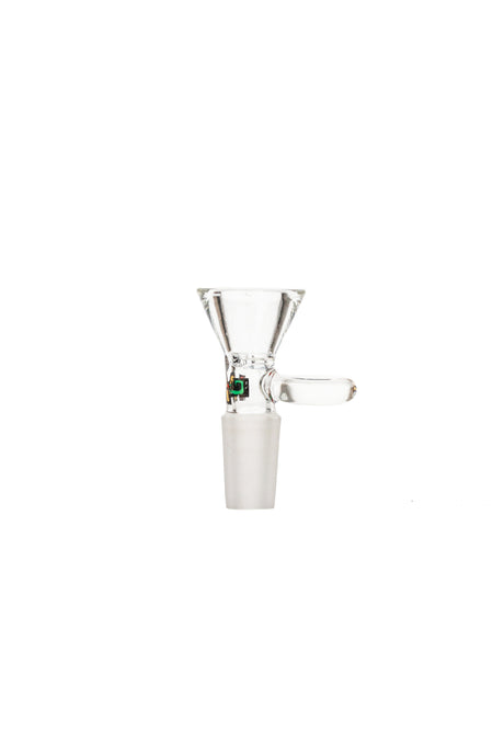 TAG Rasta Colored Handle Bong Bowl with Built-In Screen, 14mm Joint - Front View
