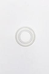 TAG Compact Adapter for Bongs, 28MM to 18MM joint size, clear glass, top view