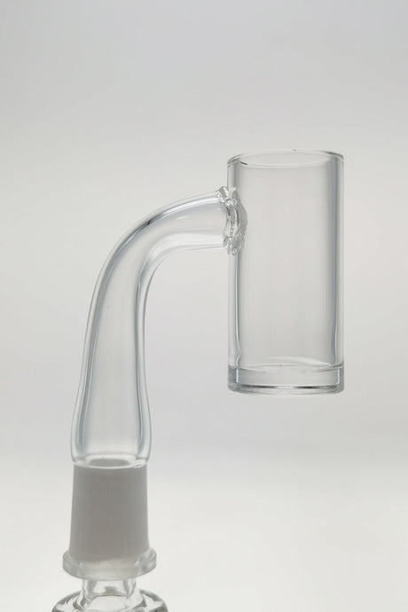 TAG 10MM Female Deep Dish Quartz Banger Can with High Air Flow, Side View on White Background