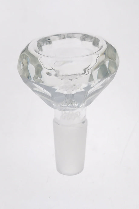 TAG Diamond Glass Slide for Bongs - Clear Female Joint - Front View