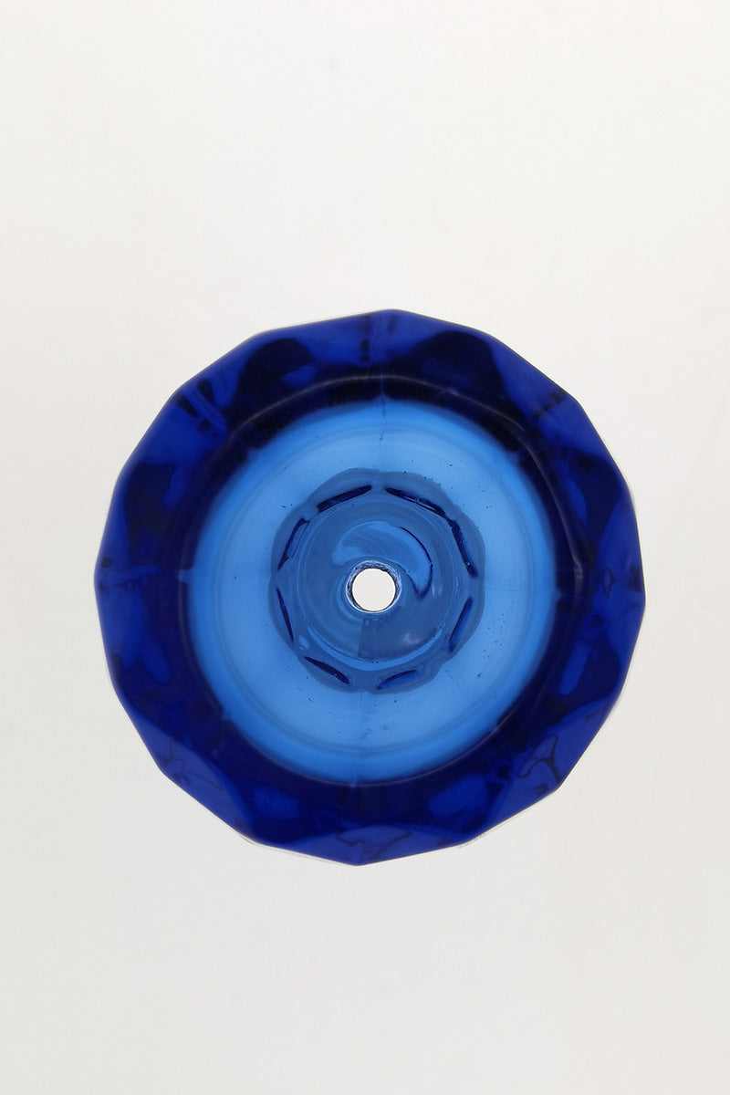 TAG - Diamond Slide in Cobalt Blue, Top View, Compatible with 14-18mm Female Bong Joints