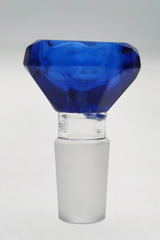 TAG - Diamond Slide in Blue for Bongs, Thick Ass Glass, Front View on White Background