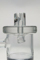 TAG Quartz Banger Carb Cap with Directional Air-Flow and Handle, Close-Up Side View