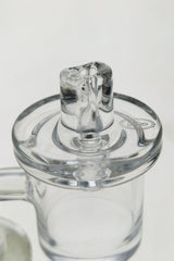 TAG Quartz Banger Carb Cap with Directional Air-Flow and Handle on Clear Glass Dab Rig