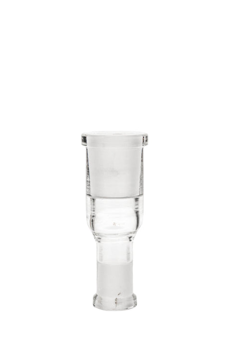 TAG 10mm to 14mm Double Female Fitting Adapter for Bongs, Clear with Laser Logo