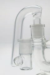 TAG Drop Down Adapter with 14MM Male to 14MM Female joints, clear glass, side view