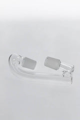 TAG - Clear Glass Drop Down Adapter, 1" Drop, Male to Female Joint, Angled View