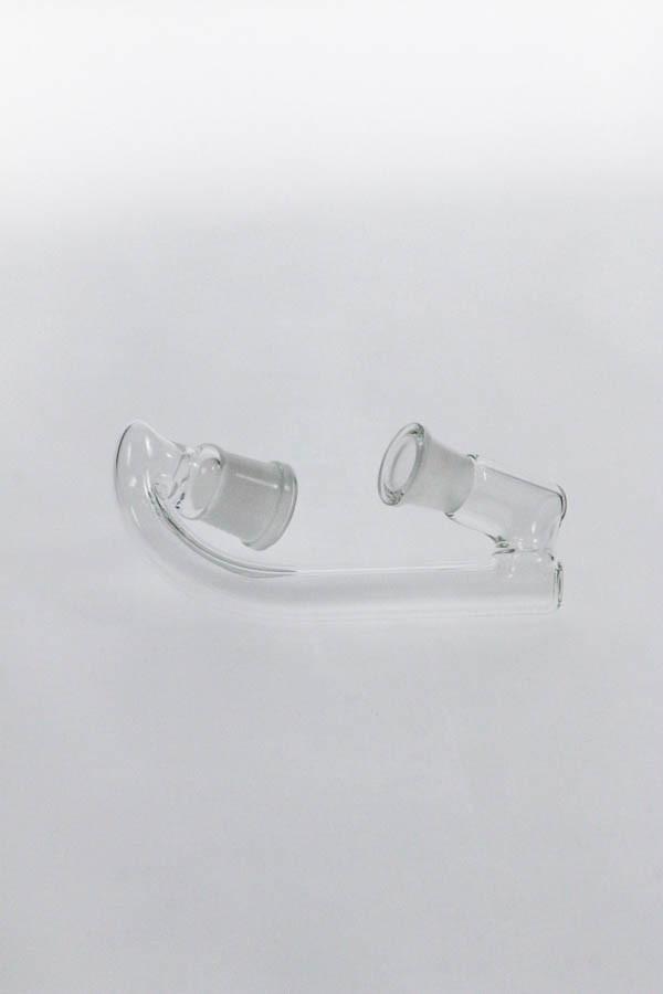 TAG - Clear Glass Drop Down Adapter, 1" Drop, Side View on Seamless White Background