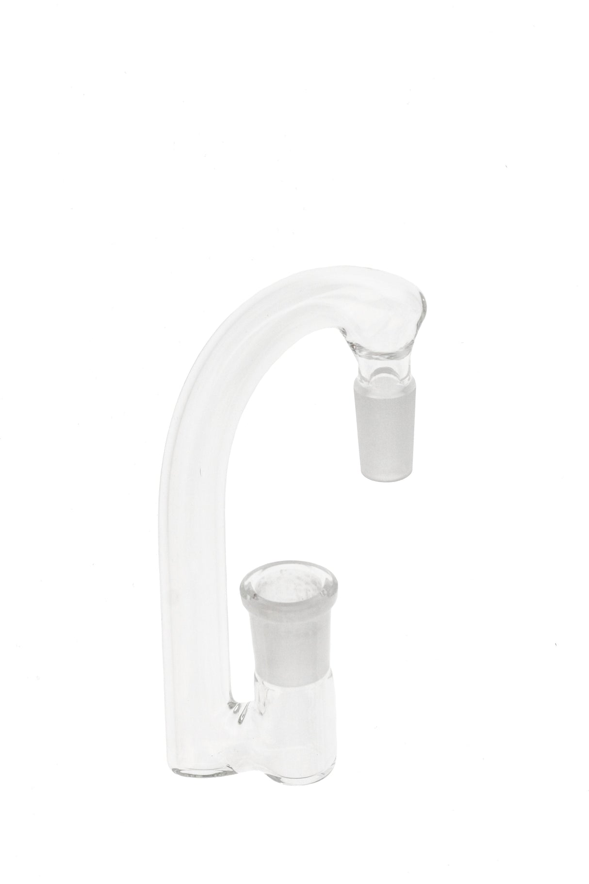 TAG Drop Down Adapter with 1" Drop, Male-Female Joint, Clear Glass, Side View