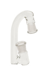 Thick Ass Glass Drop Down Adapter, 1" Drop, Clear Glass, Male to Female Joint, Side View