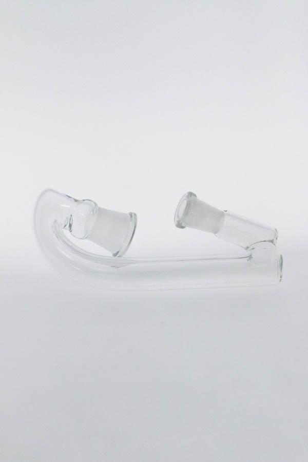 TAG - Clear Glass Drop Down Adapter, 1" Drop, for Bong Customization, Side View