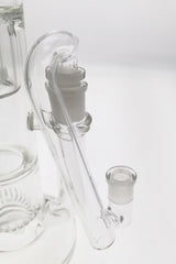 TAG Quartz Drop Down Adapter, 3" Drop, 18mm to 14mm, Side View on Bong