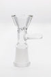TAG 14MM Female Clear Bong Slide with Built-In Screen and Handle, Front View