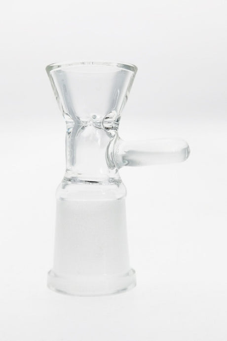 TAG 18MM Female Clear Bong Slide with Built-In Screen and Handle, Front View