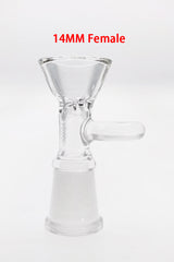 TAG 14mm Female Bong Bowl with Built-In Screen and Handle on White Background
