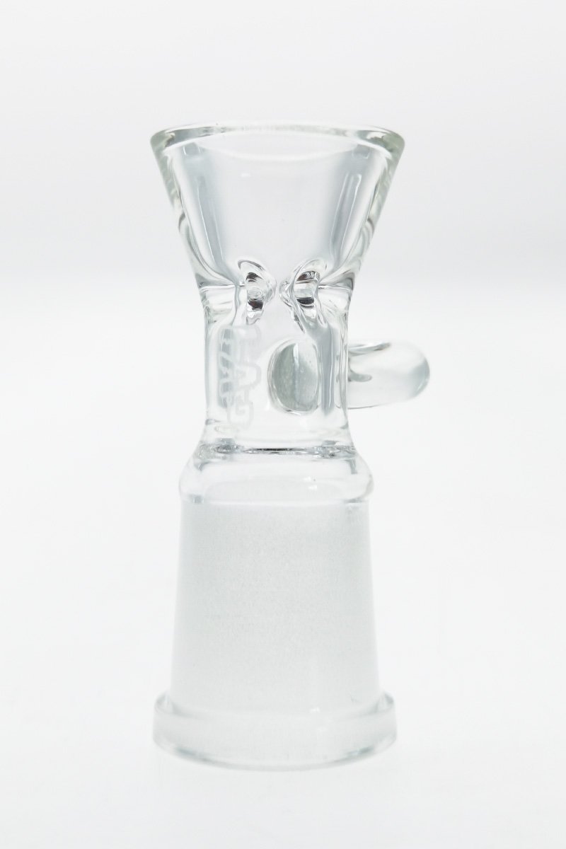 TAG female bong slide with built-in screen and handle, front view on white background