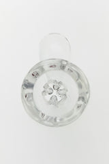 TAG - Clear Glass Female Bong Slide with Built-In Screen and Handle, Top View