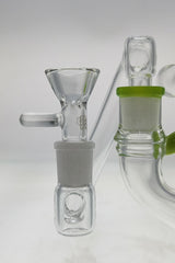 TAG Full Quartz Drop Down Adapter with 1" Drop, Female 14mm Joint, Clear Side View