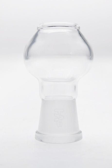 TAG 18MM Female Glass Dome for Dab Rig - Clear with Laser Engraved Logo - Front View