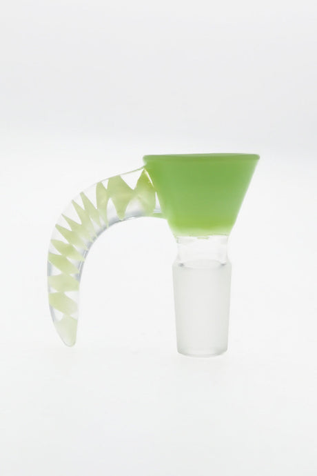 TAG Horn Handle Slide in C Slyme for Bongs, 14MM Male Joint, Front View on White Background