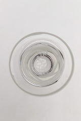 TAG - Clear Glass Joint Stopper Plug Adapter for Bongs, Top View on White Background