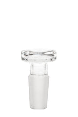 TAG - Clear Glass Joint Stopper Plug Adapter for Bongs - Front View