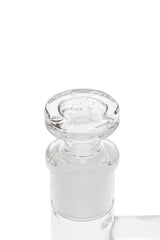 TAG - Clear Glass Joint Stopper Plug Adapter for Bongs - Close-up Side View