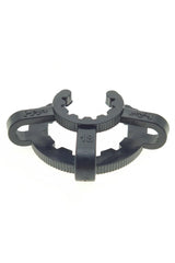 TAG - Black Keck Clip for 18MM Joints - Front View on Seamless White Background