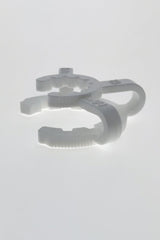 TAG - Keck Clip for 18MM Joints - Clear Plastic - Front View on White Background