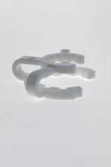 TAG - Clear Keck Clip for 18MM Joints - Front View on Seamless White Background