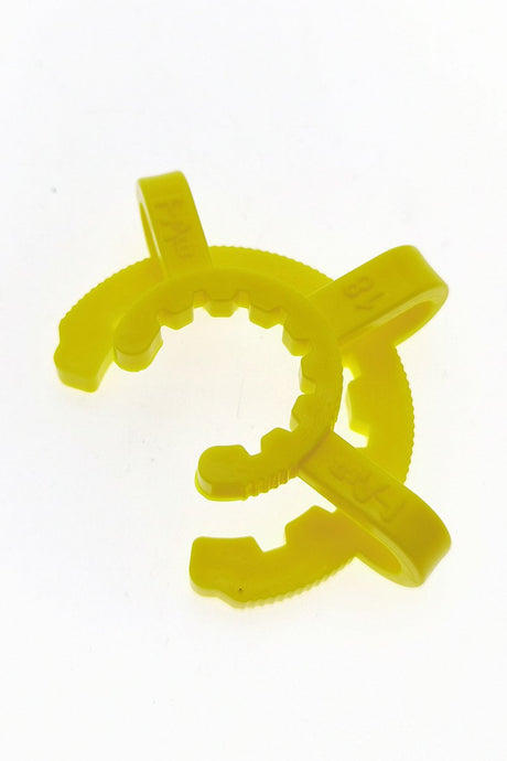 TAG - Yellow Keck Clip for 18MM Joints - Durable and Easy-to-Use