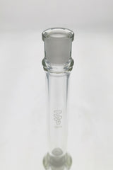 TAG clear quartz male to female straight adapter extender for bongs, front view