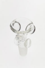 TAG - Clear Glass Water Pipe Slide with Multi Marble Grip - Top View