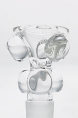 TAG Multi Marble Water Pipe Slide front view, clear glass with 14mm joint size, durable design